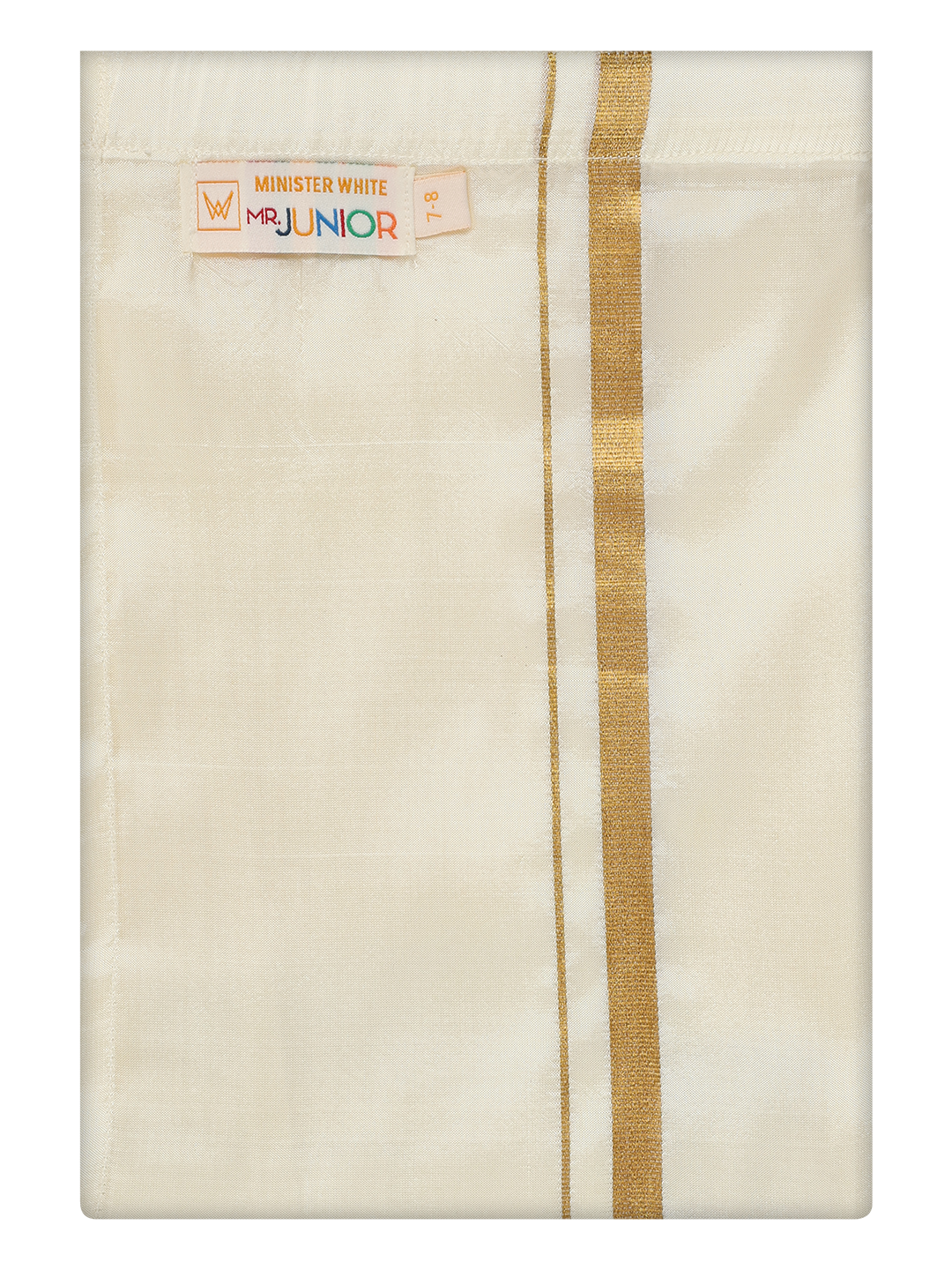 Boys Art Silk Cream Color Dhoti by Minister White