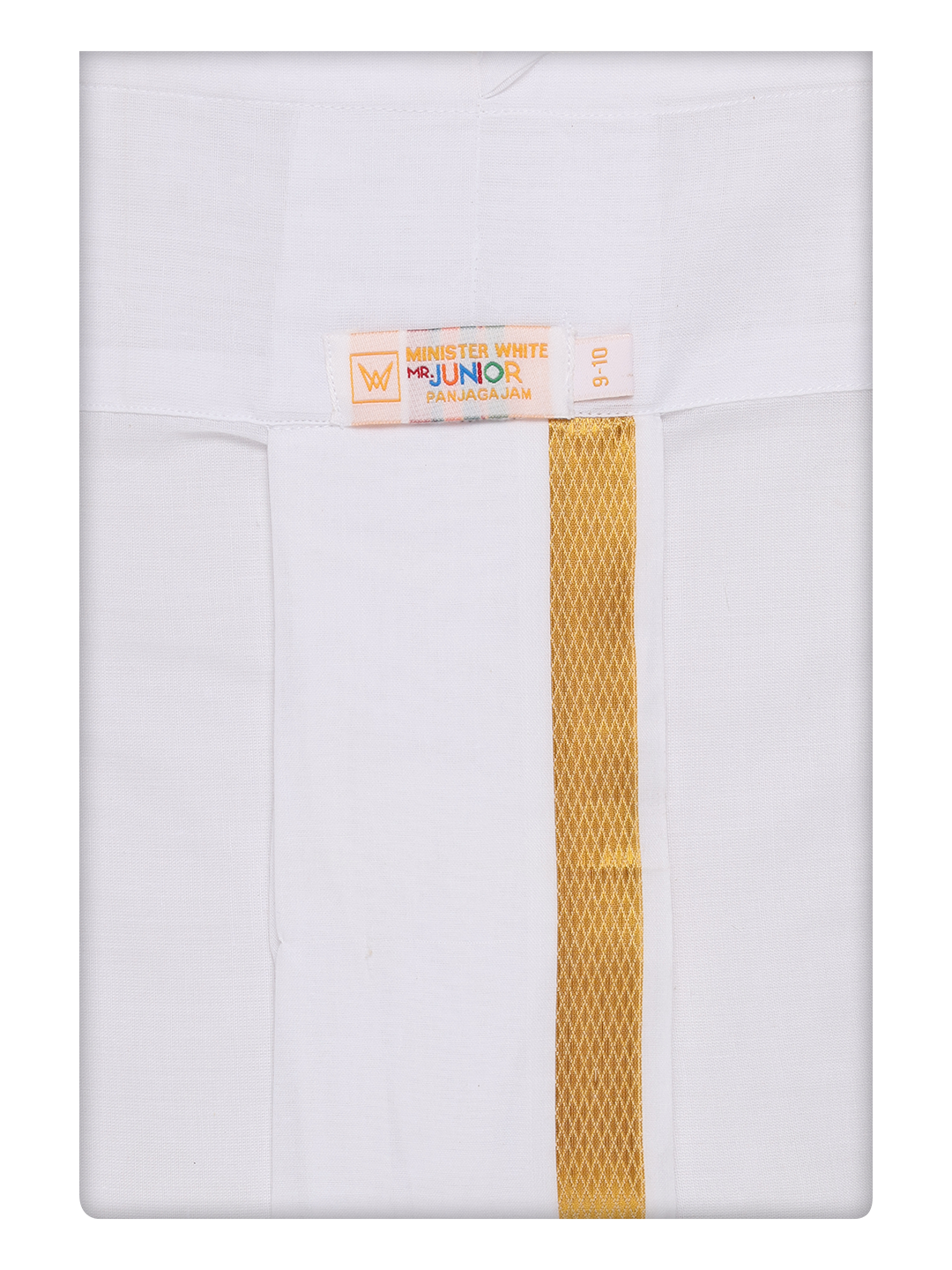 Boys Cotton White Panchakacham by Minister White