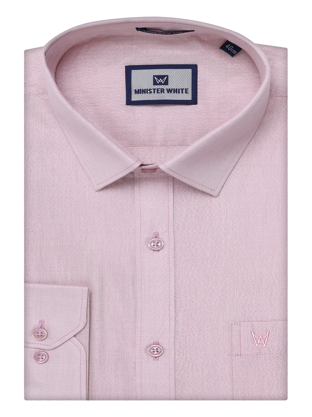 Mens Tissue Rose Color Shirt by Minister White