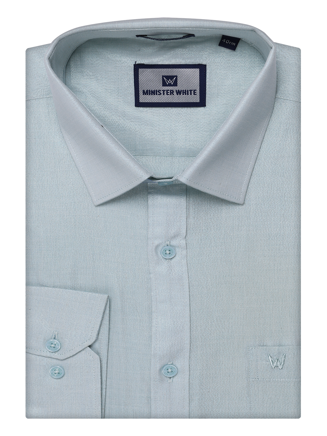 Mens Tissue Mint Blue Shirt by Minister White