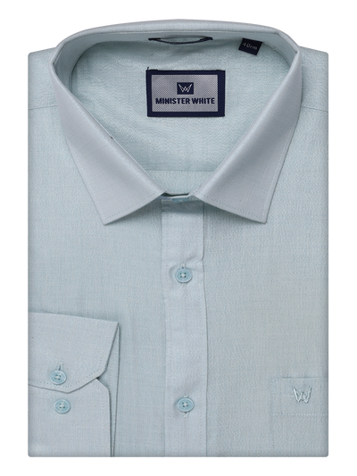 Mens Tissue Mint Blue Shirt by Minister White