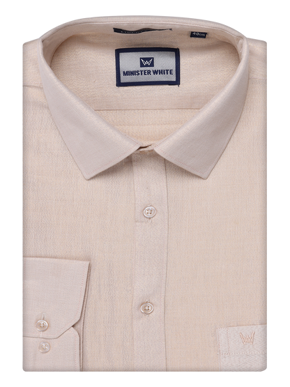 Mens Tissue Gold Color Shirt by Minister White