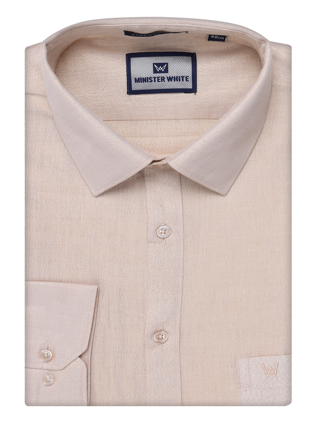 Mens Tissue Gold Color Shirt by Minister White