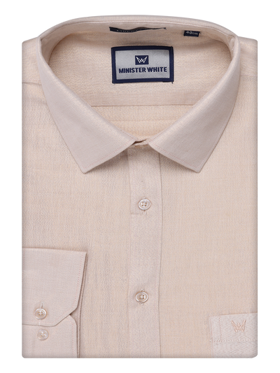 Mens Tissue Gold Color Shirt by Minister White