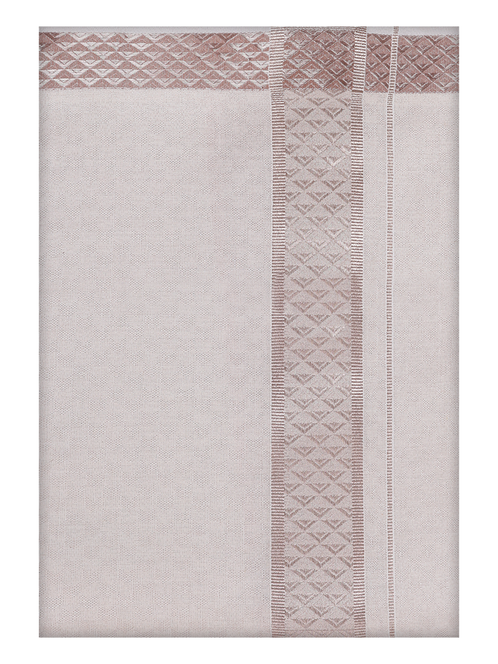 Mens Almond Tissue Jacquard Dhoti by Minister White