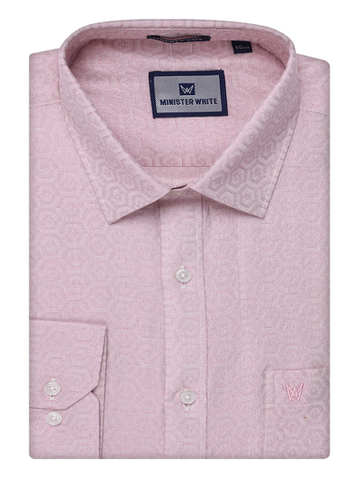 Mens Rose Tissue Jacquard Shirt with Matching Dhoti Combo Zeebra