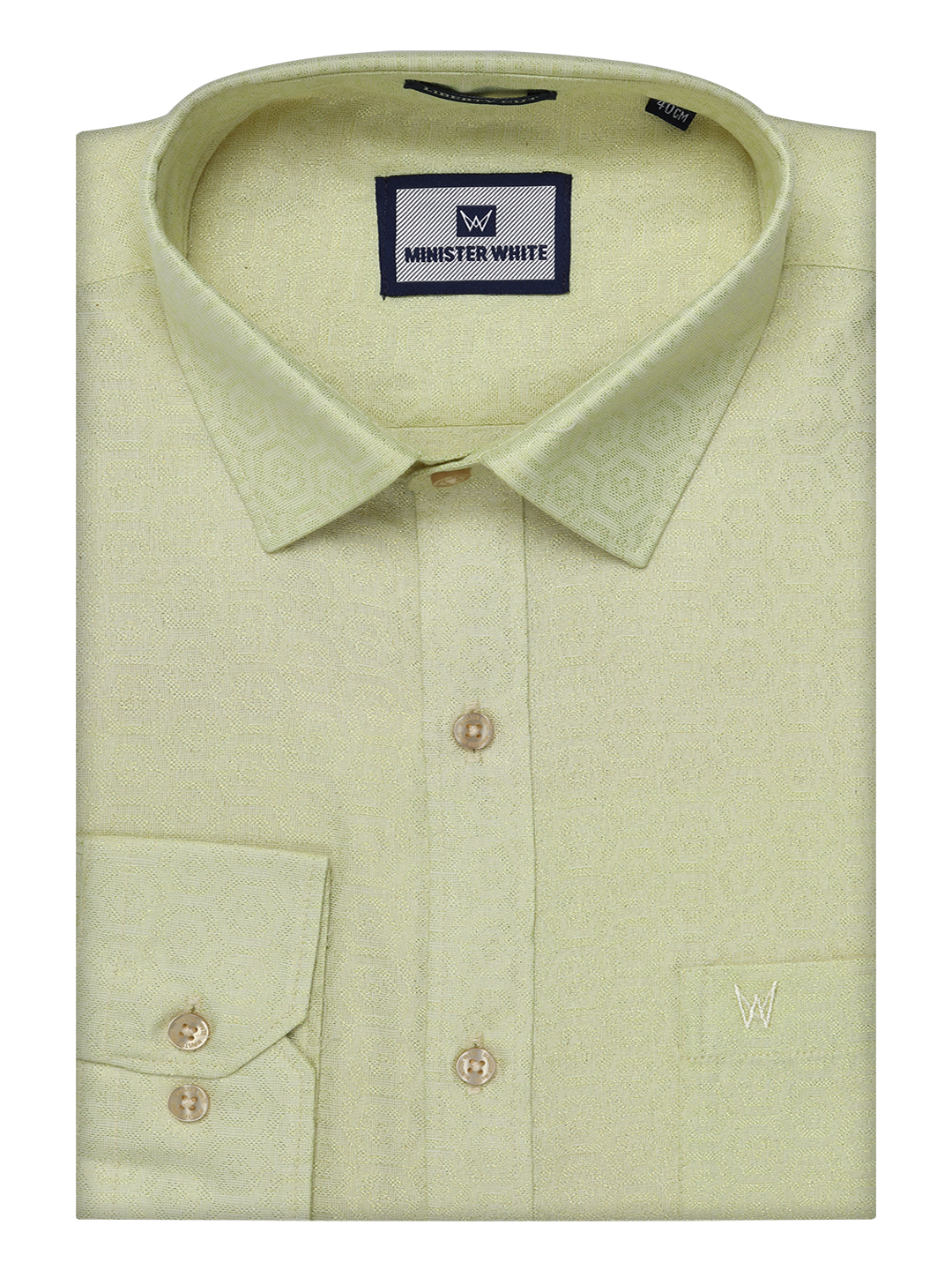 Mens Brass Tissue Jacquard Shirt with Matching Dhoti Combo Zeebra