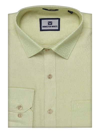 Mens Brass Tissue Jacquard Shirt with Matching Dhoti Combo Zeebra