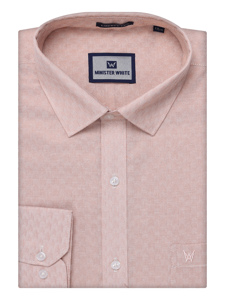 Mens Copper Tissue Jacquard Shirt by Minister White