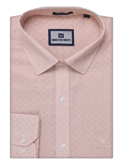 Mens Copper Tissue Jacquard Shirt by Minister White