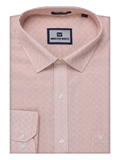 Mens Copper Tissue Jacquard Shirt by Minister White