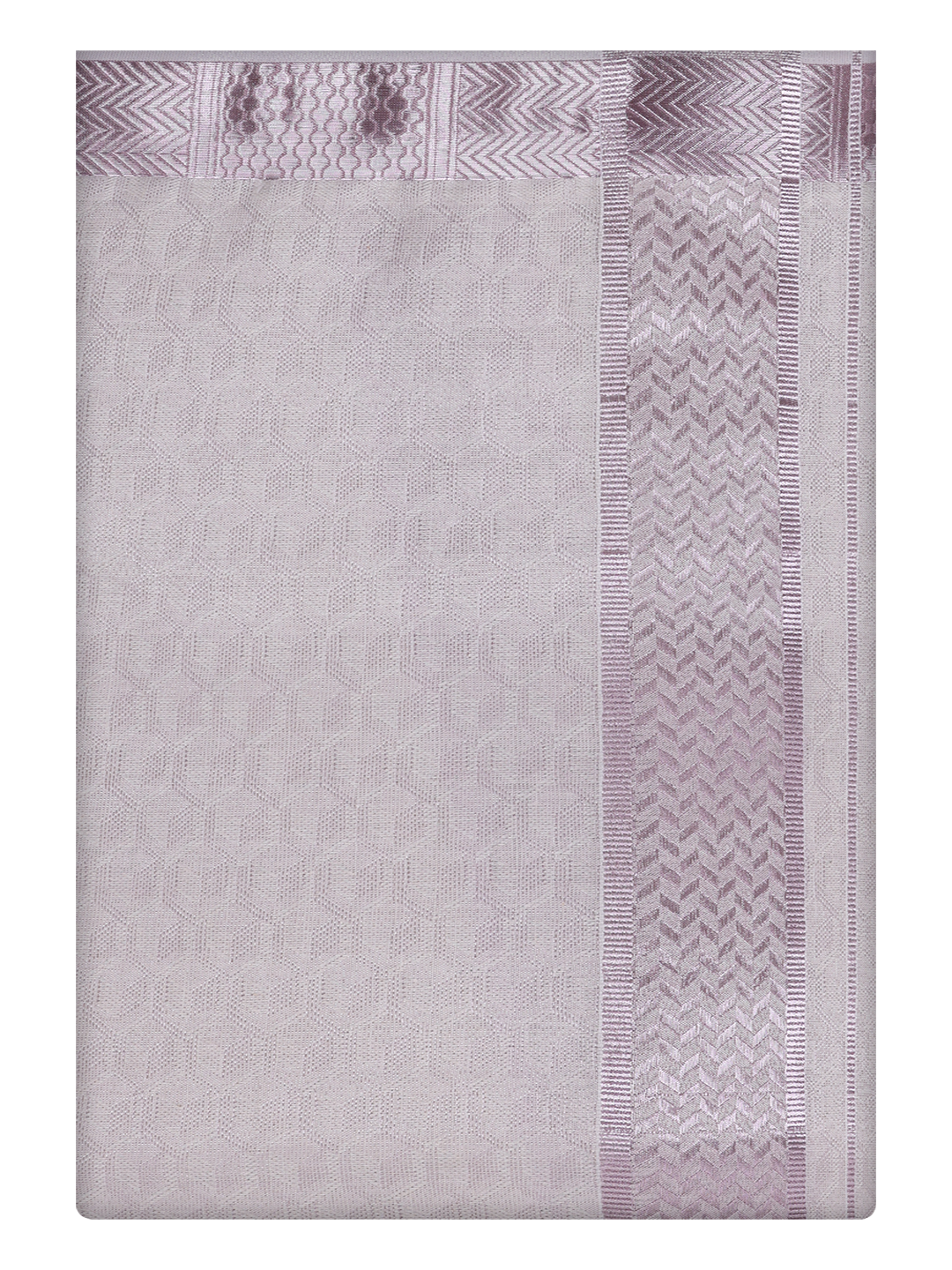 Mens Light Rose Colour Jacquard Dhoti by Minister White