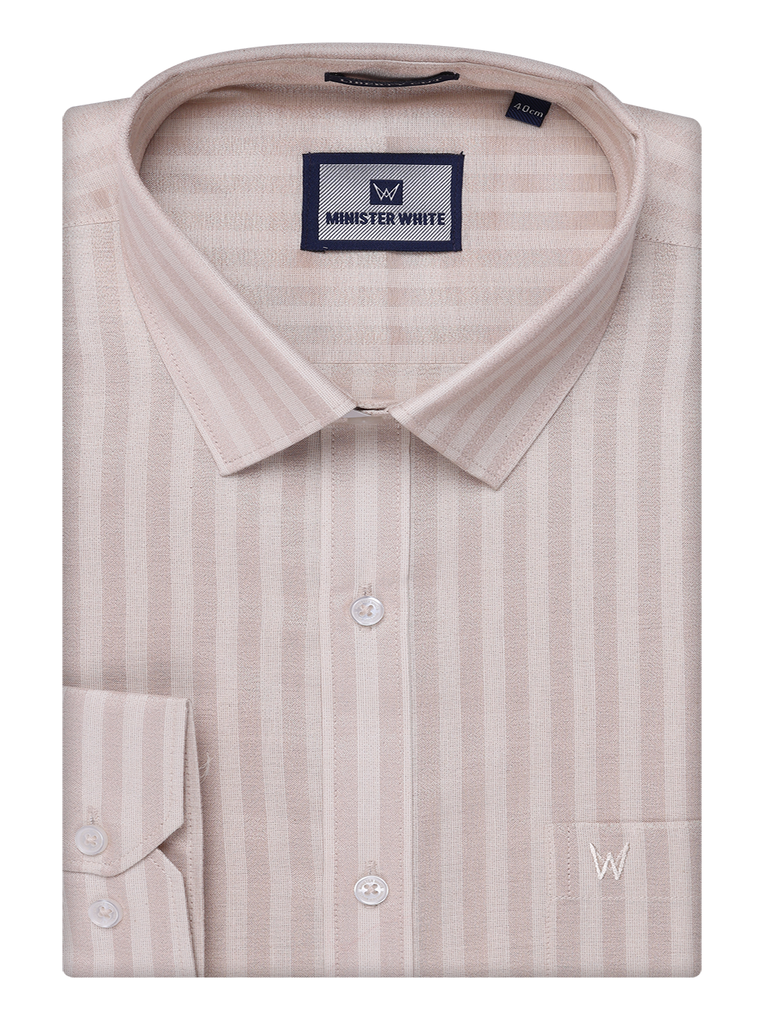 Men's Tissue Stripes Almond Shirt 