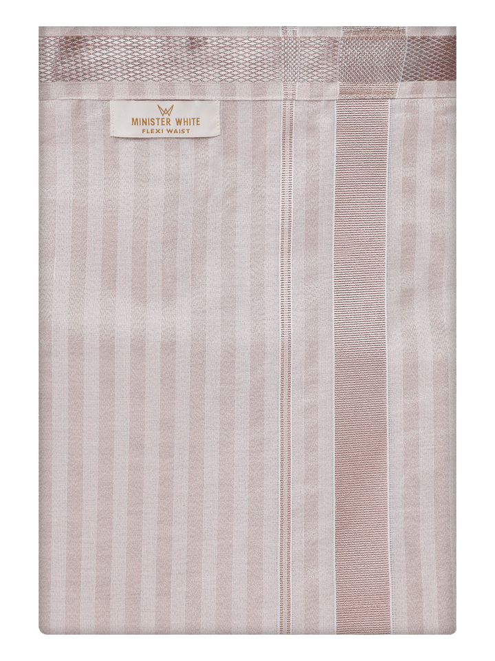 Men's Jari Border Flexi Dhoti Wedding Finely