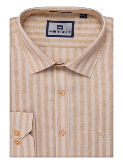 Men's Tissue Stripes Gold Shirt