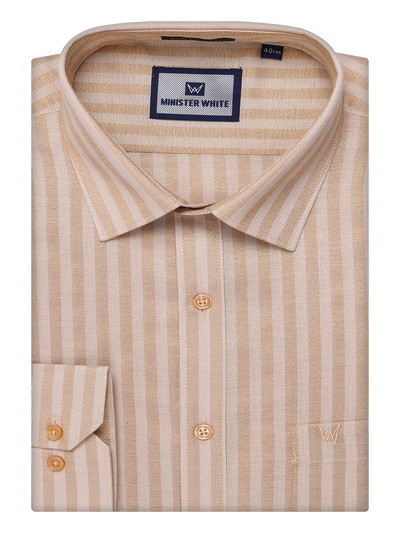 Men's Tissue Stripes Gold Shirt