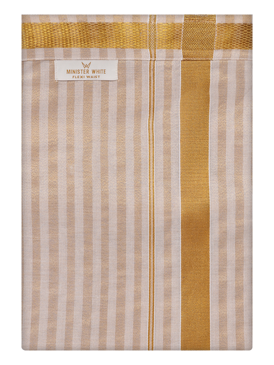 Men's Jari Border Flexi Dhoti Wedding Finely