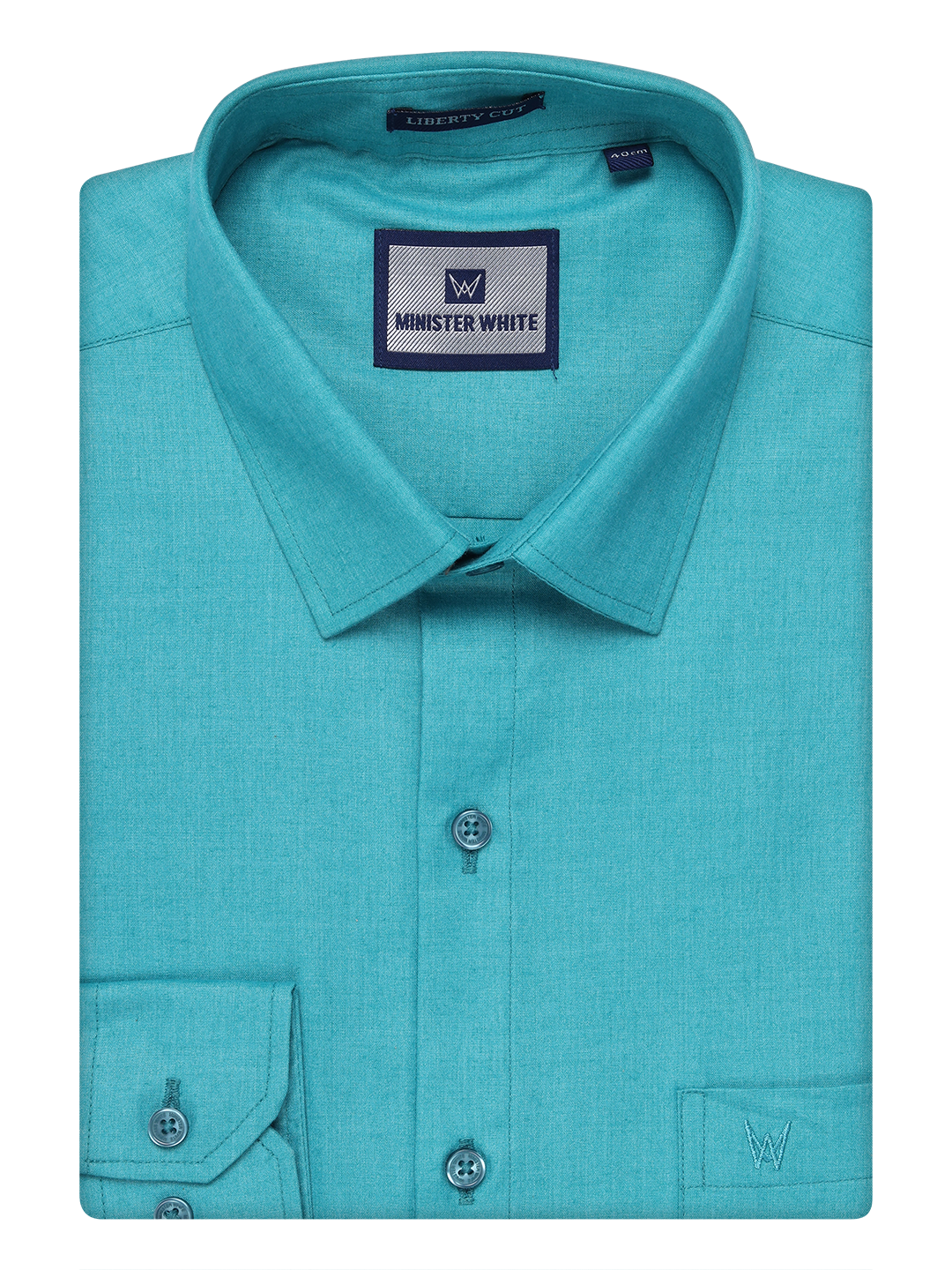 Mens Cotton Sky Blue Color Shirt by Minister White