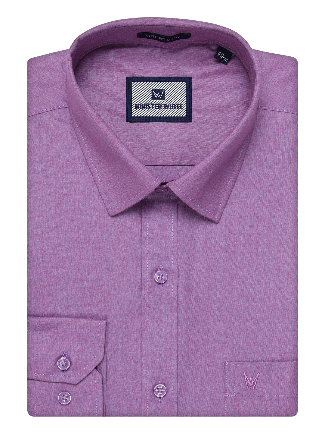 Mens Light Purple Color Shirt by Minister White