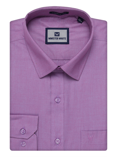 Mens Light Purple Color Shirt by Minister White