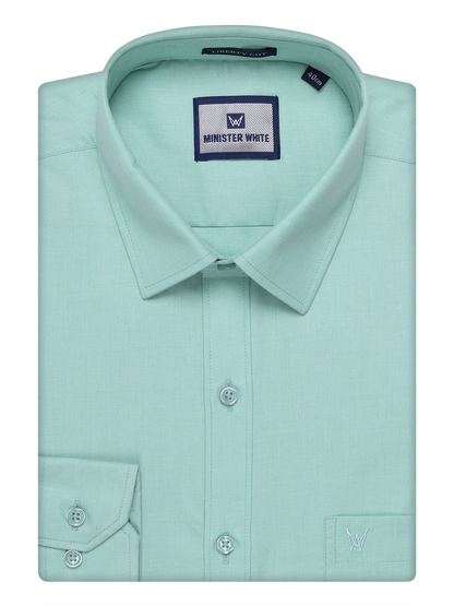 Mens Sea Green Color Shirt by Minister White