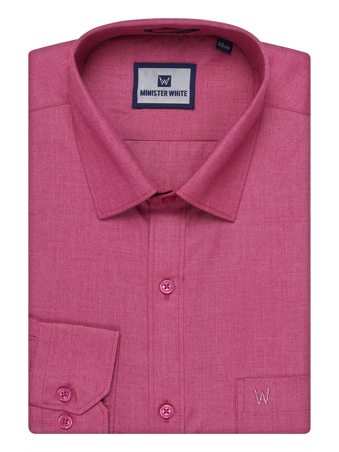 Mens Cotton Pink Color Shirt by Minister White