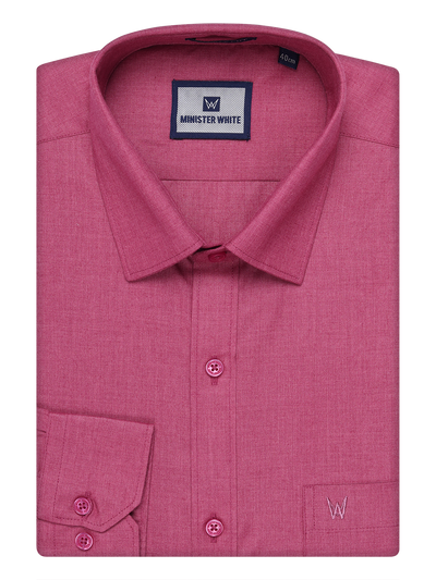 Mens Cotton Pink Color Shirt by Minister White