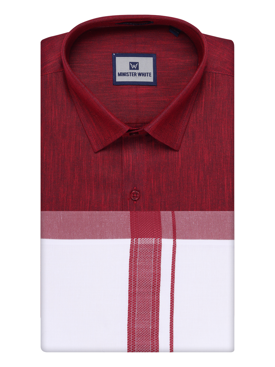 Mens Dark Brown Shirt Dhoti Combo Traditional Elegance