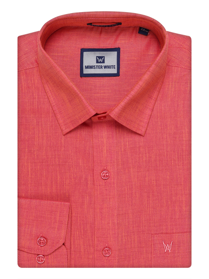 Mens Cotton Brown Color Shirt by Minister White