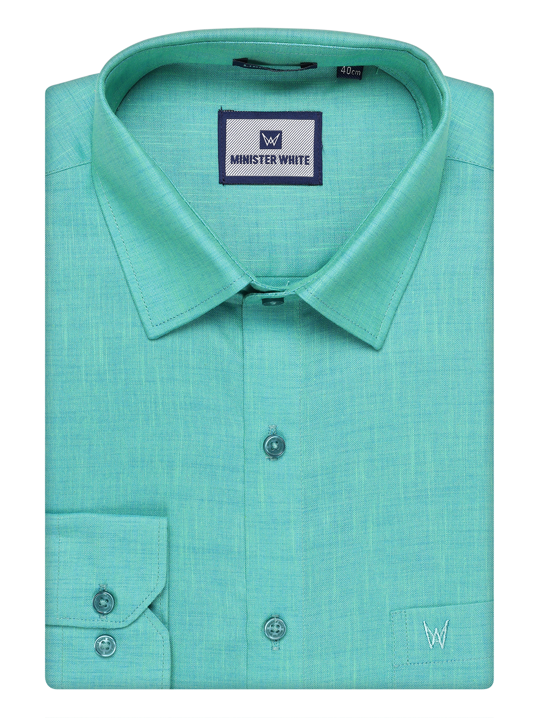 Mens Cotton light Blue Color Shirt by Minister White