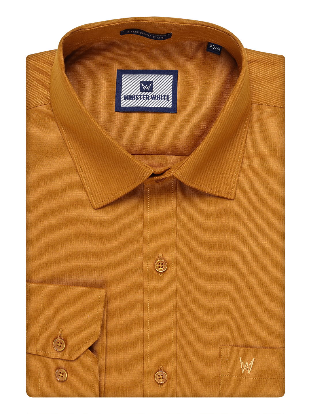 Mens Cotton Golden Yellow Shirt