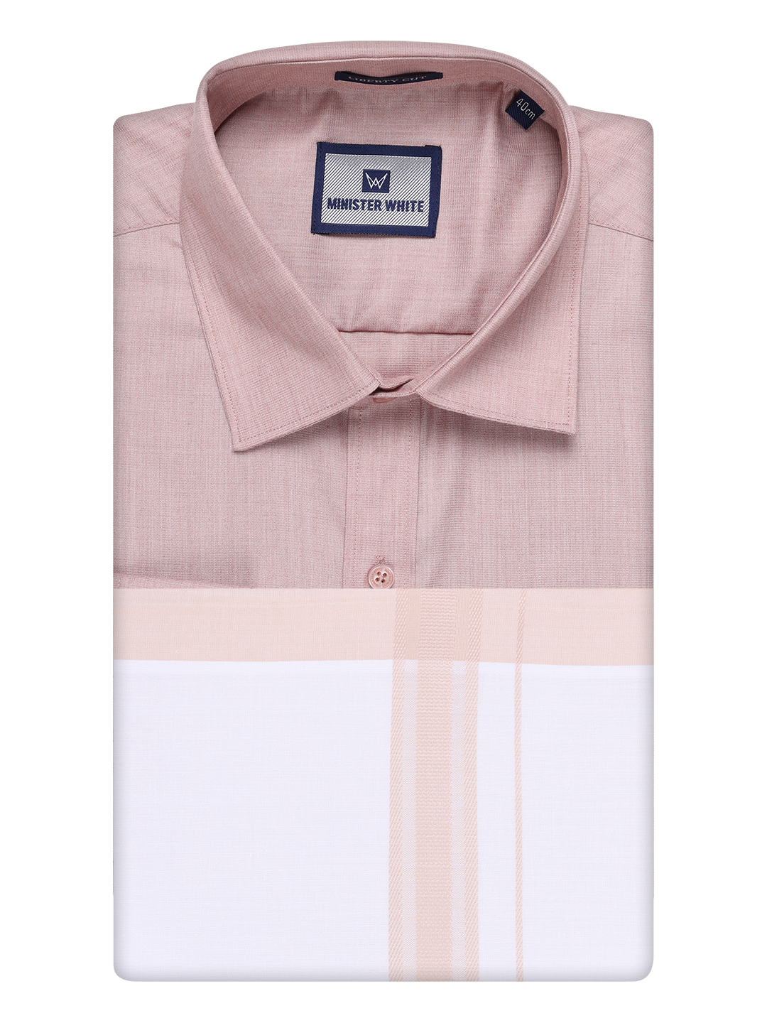 Mens Cotton Beige Matching Shirt and Dhoti Combo Luster