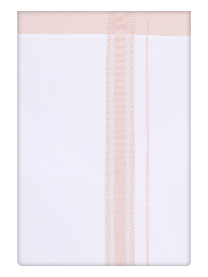 Mens Cotton White Dhoti with Brige Border