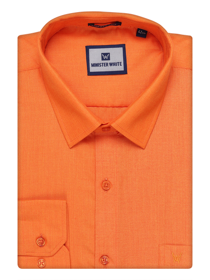 Mens Cotton Orange Shirt