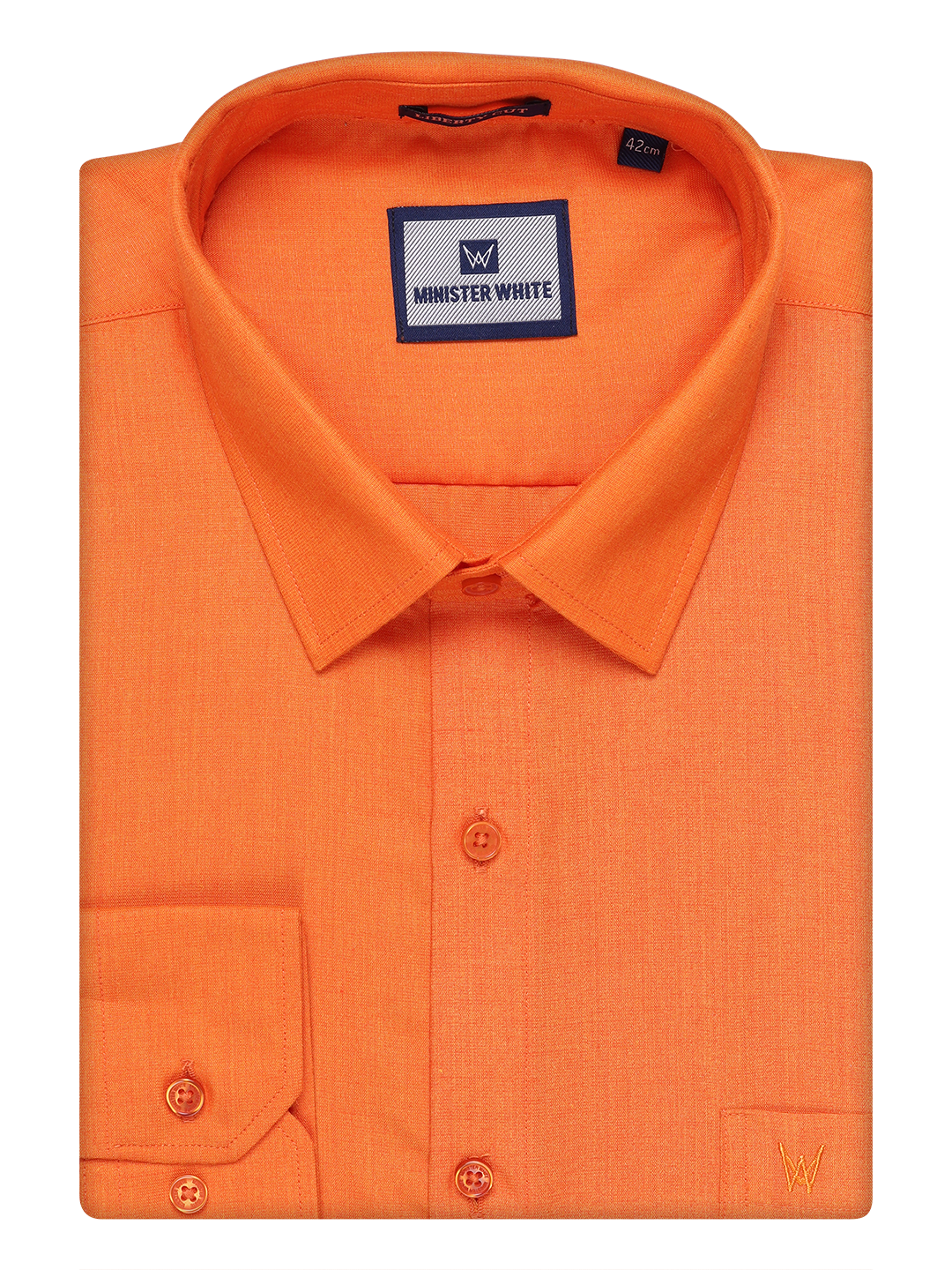 Mens Cotton Orange Shirt