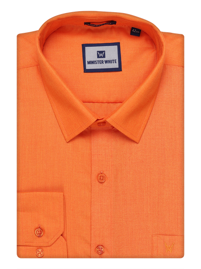 Mens Cotton Orange Shirt