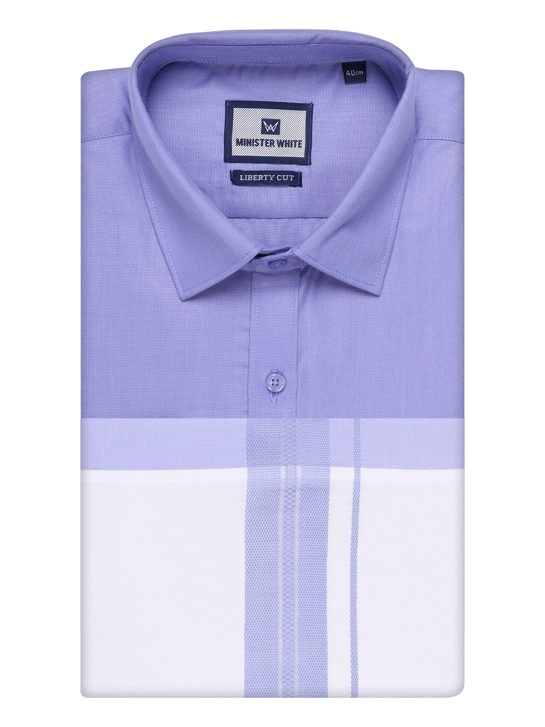 Mens Cotton Light Purple Matching Shirt and Dhoti Combo Luster