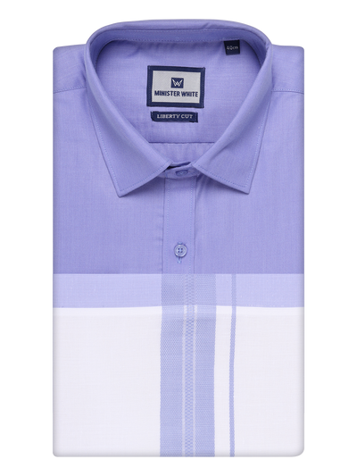 Mens Cotton Light Purple Matching Shirt and Dhoti Combo Luster