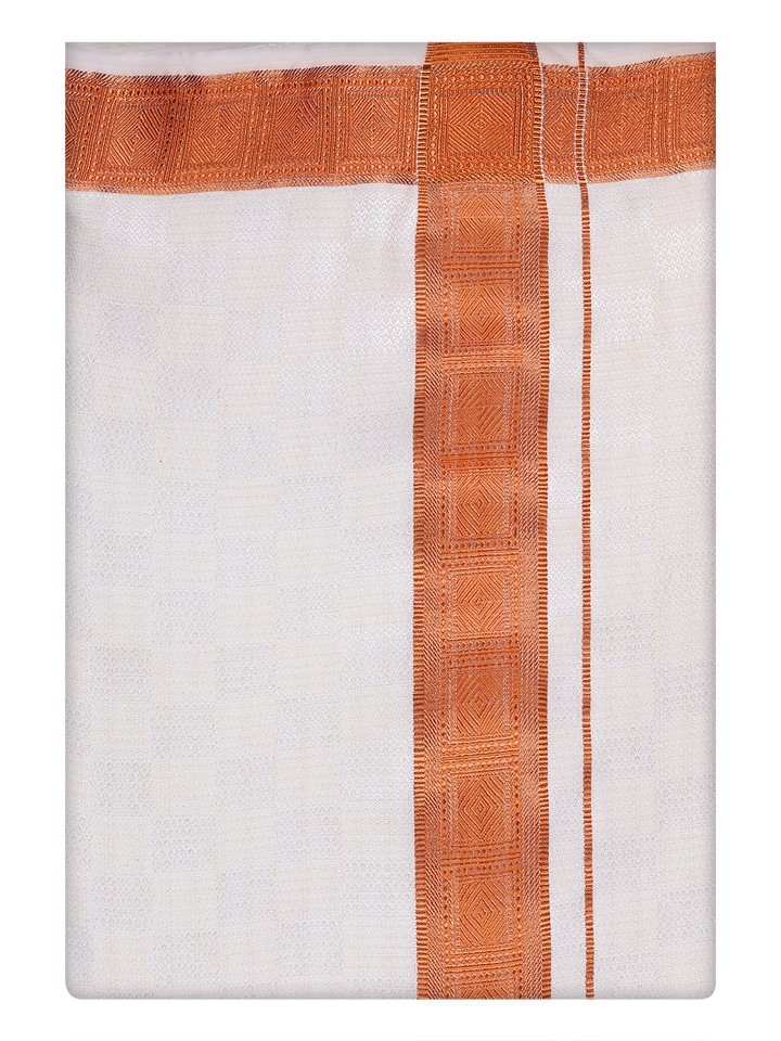Men's Cotton Airtex Matching Border Dhoti Nector