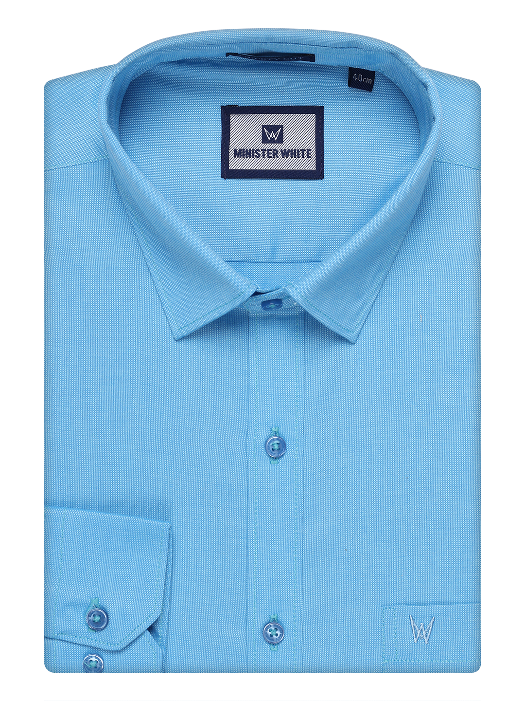 Mens Cotton Sky Blue Shirt and Airtex Matching Border Dhoti Combo Nector