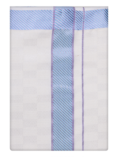 Men's Cotton Airtex Matching Border Dhoti Nector