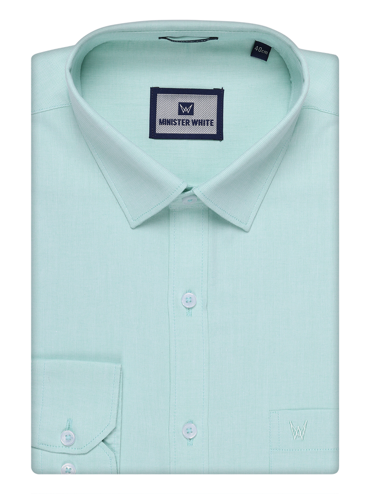 Men's Cotton Sea Green Shirt Nector
