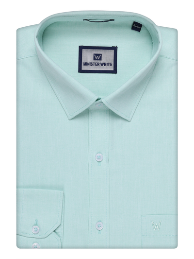 Mens Cotton Sea Green Shirt and Airtex Matching Border Dhoti Combo Nector