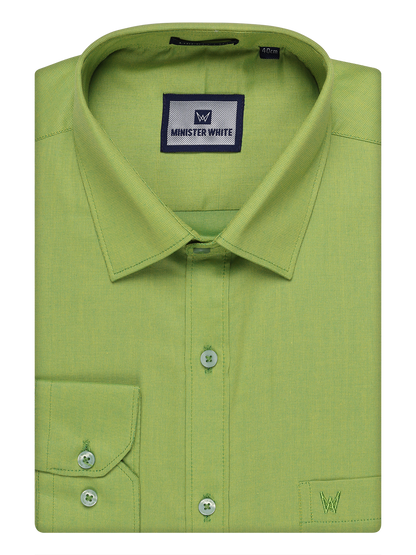Men's Cotton Parrot Green Shirt Nector 