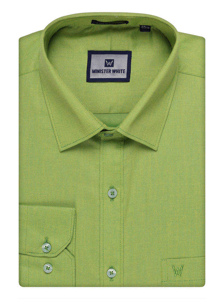 Men's Cotton Parrot Green Shirt Nector 