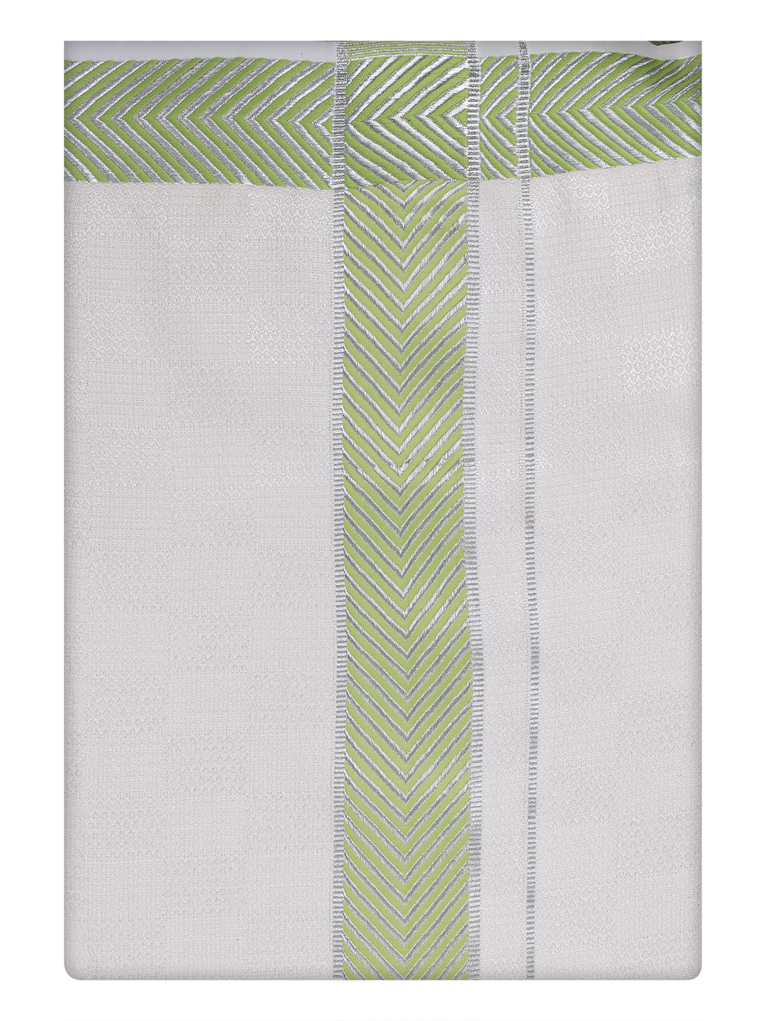 Mens Cotton Parrot Green Shirt and Airtex Matching Border Dhoti Combo Nector