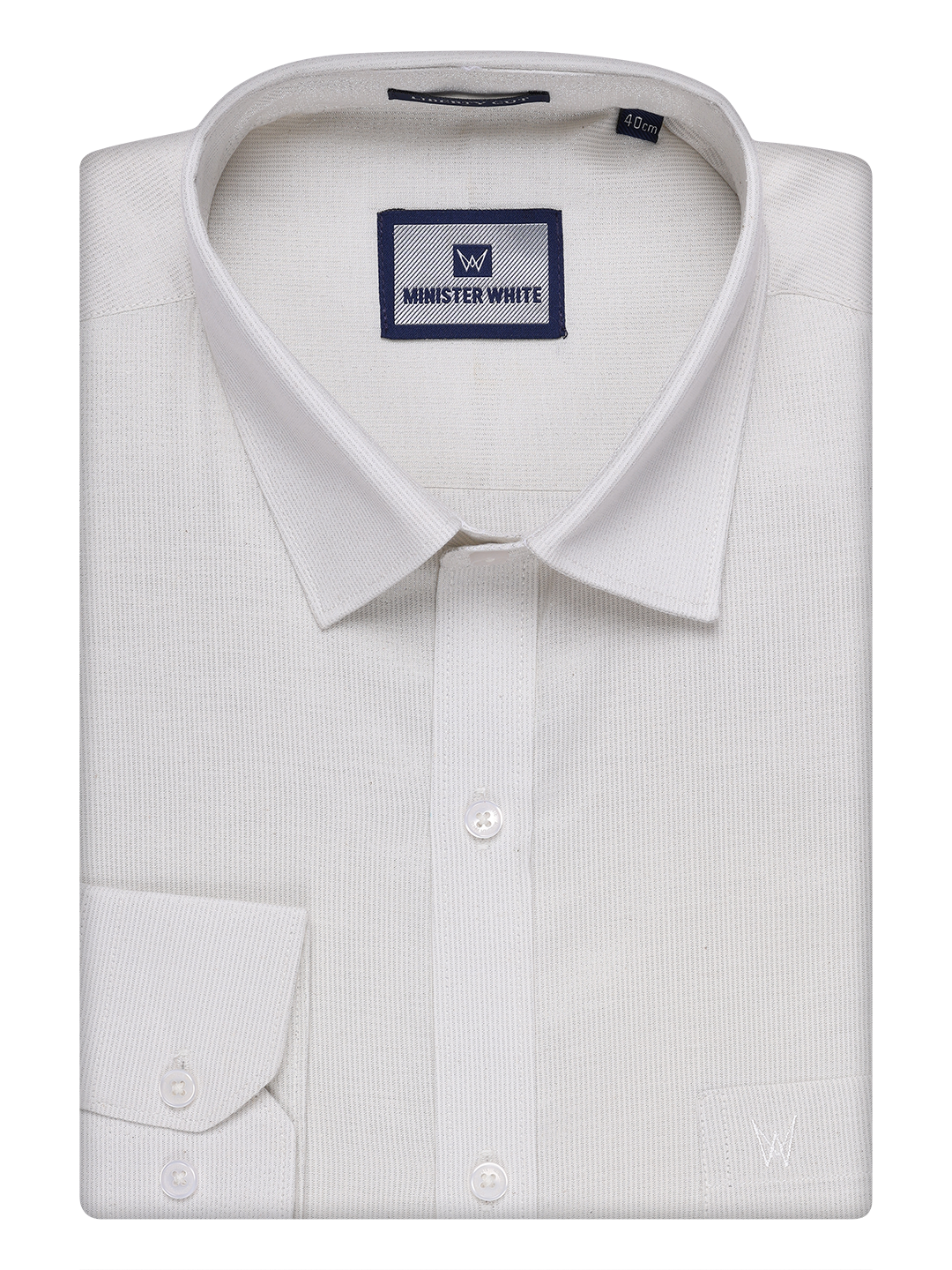 Mens Silver Color Tissue Shirt by Minister White