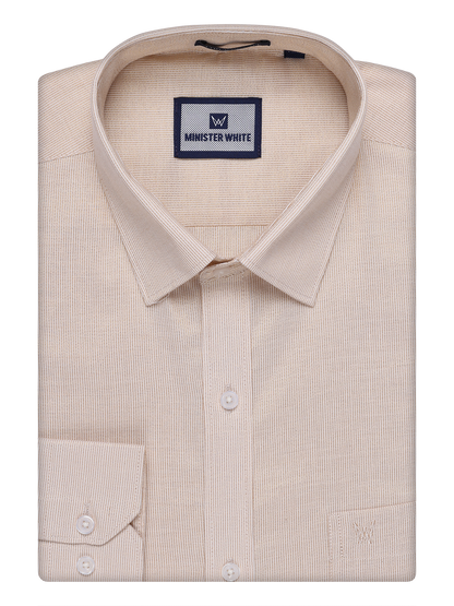 Mens Gold Tissue Stripe Shirt By Minister White