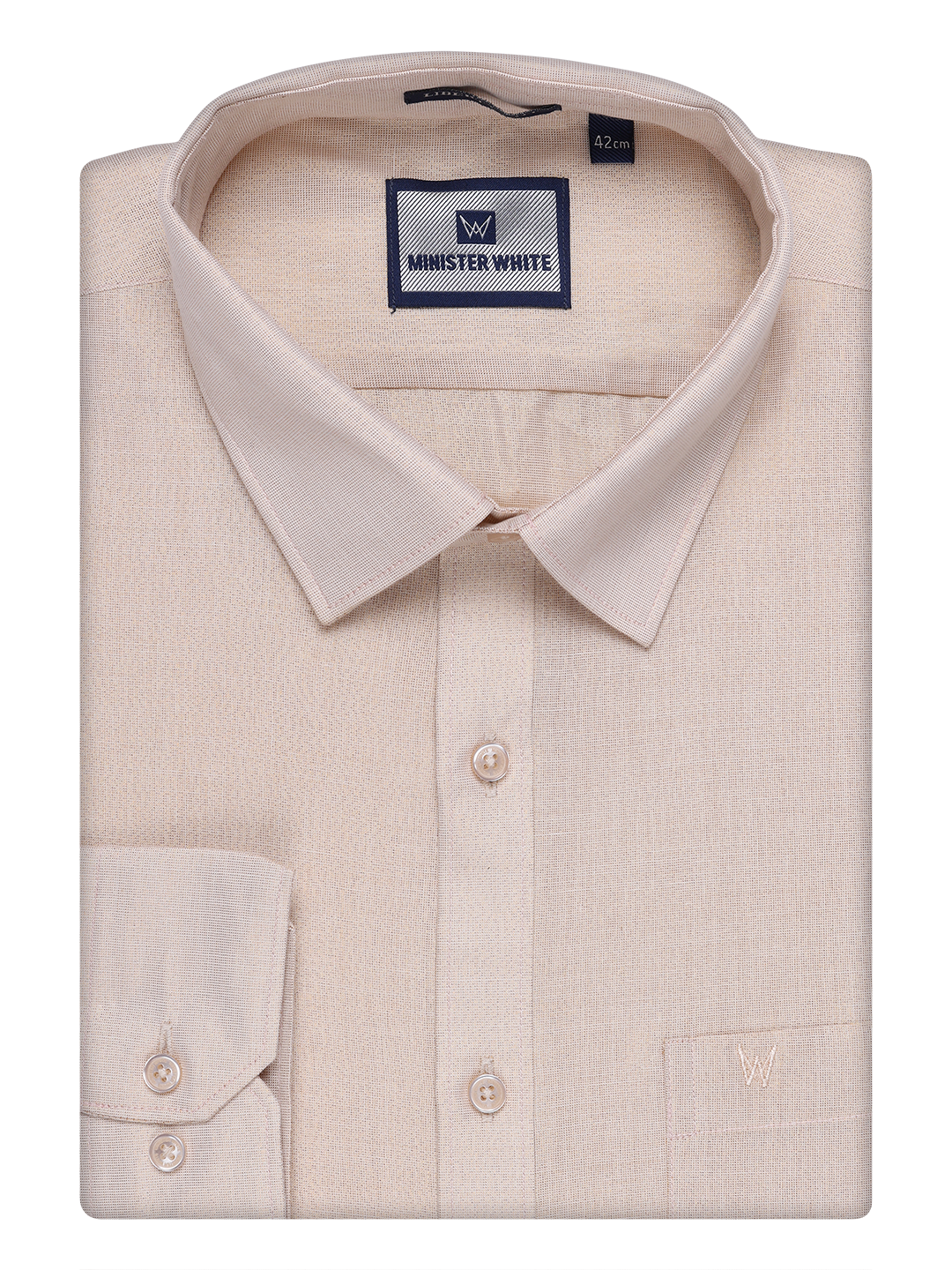 Mens Tissue Gold Color Shirt by Minister White