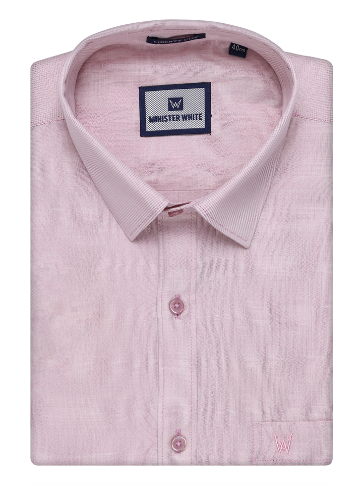 Mens Tissue Rose Color Shirt by Minister White